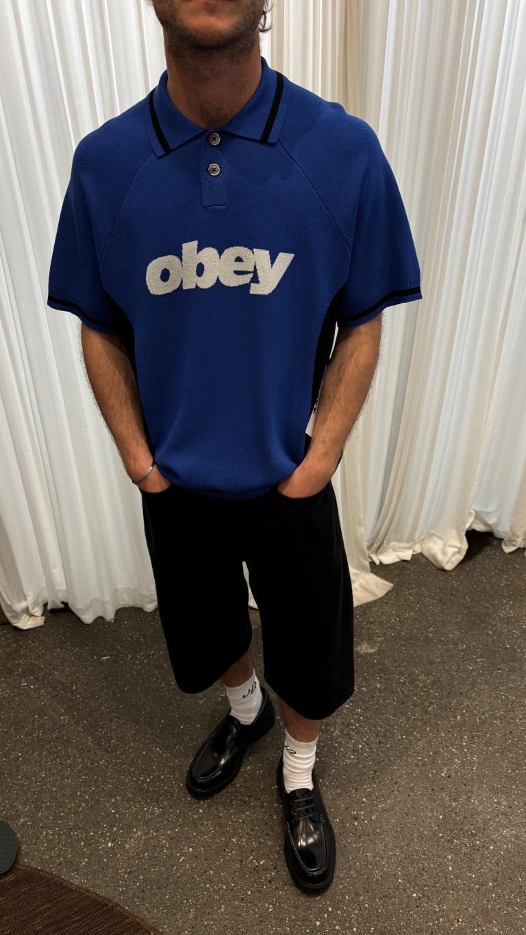 Obey Men Sport Polo Sweater