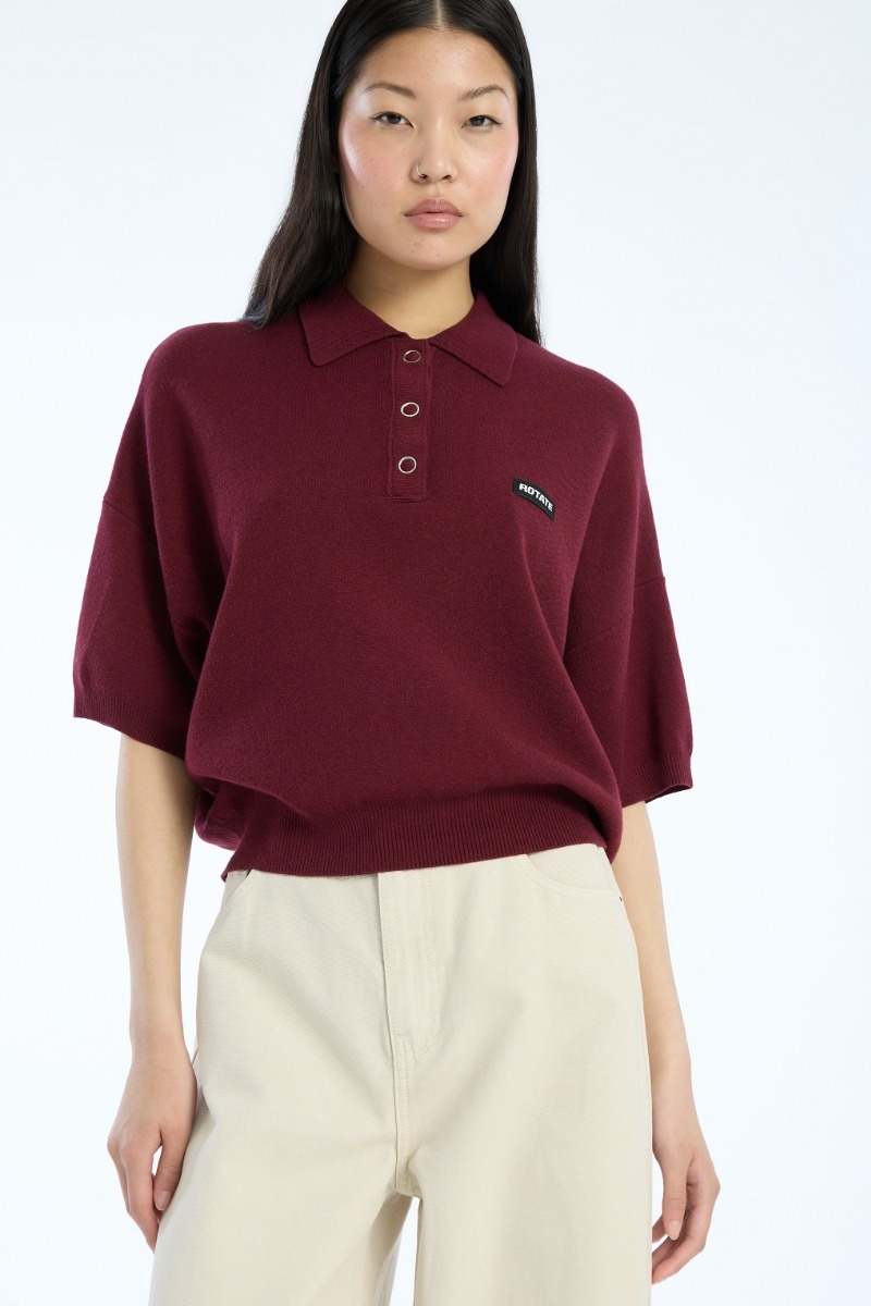 Rotate Slinky Knit Polo