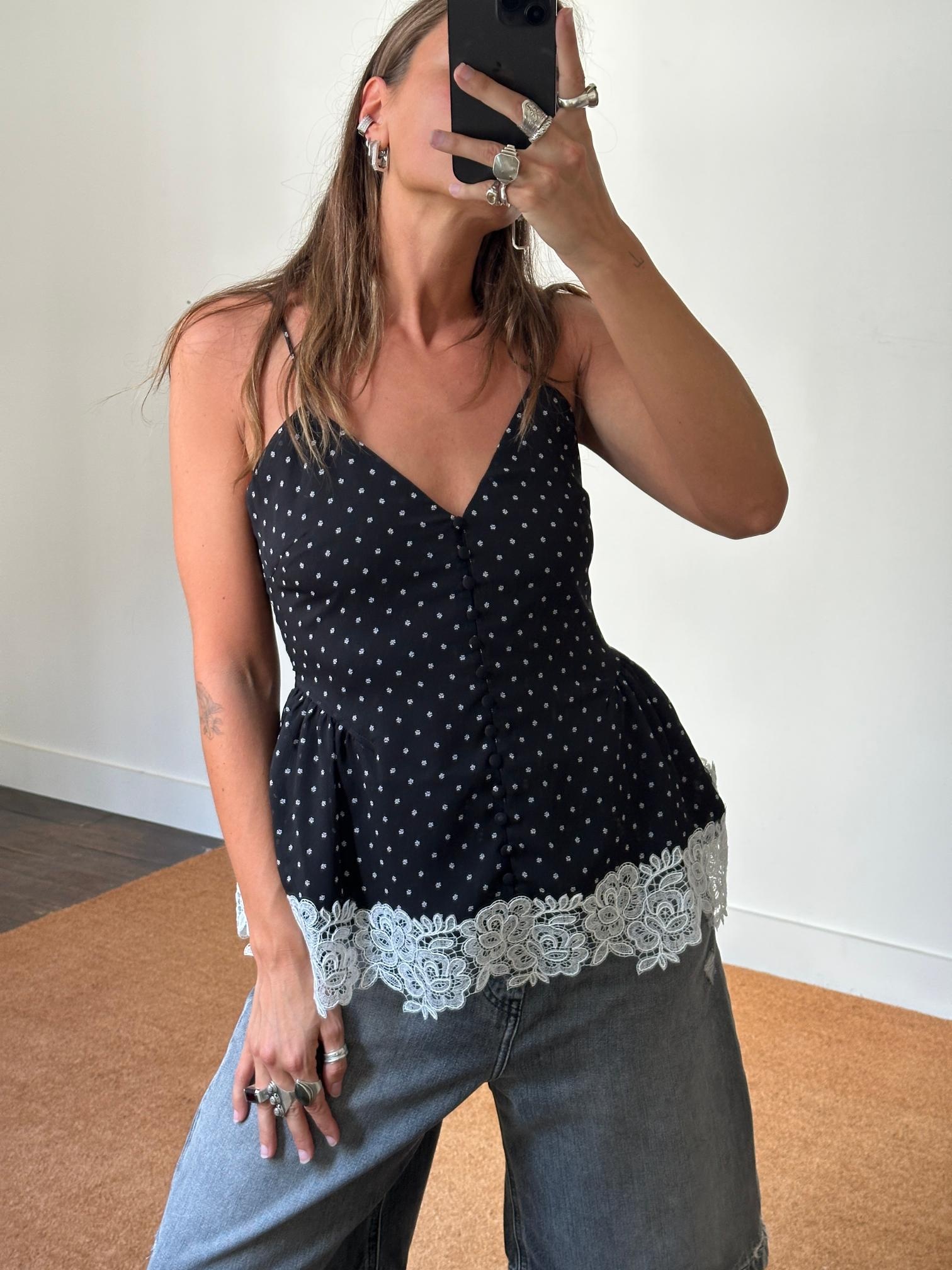 Rotate Laceband Camisole Top