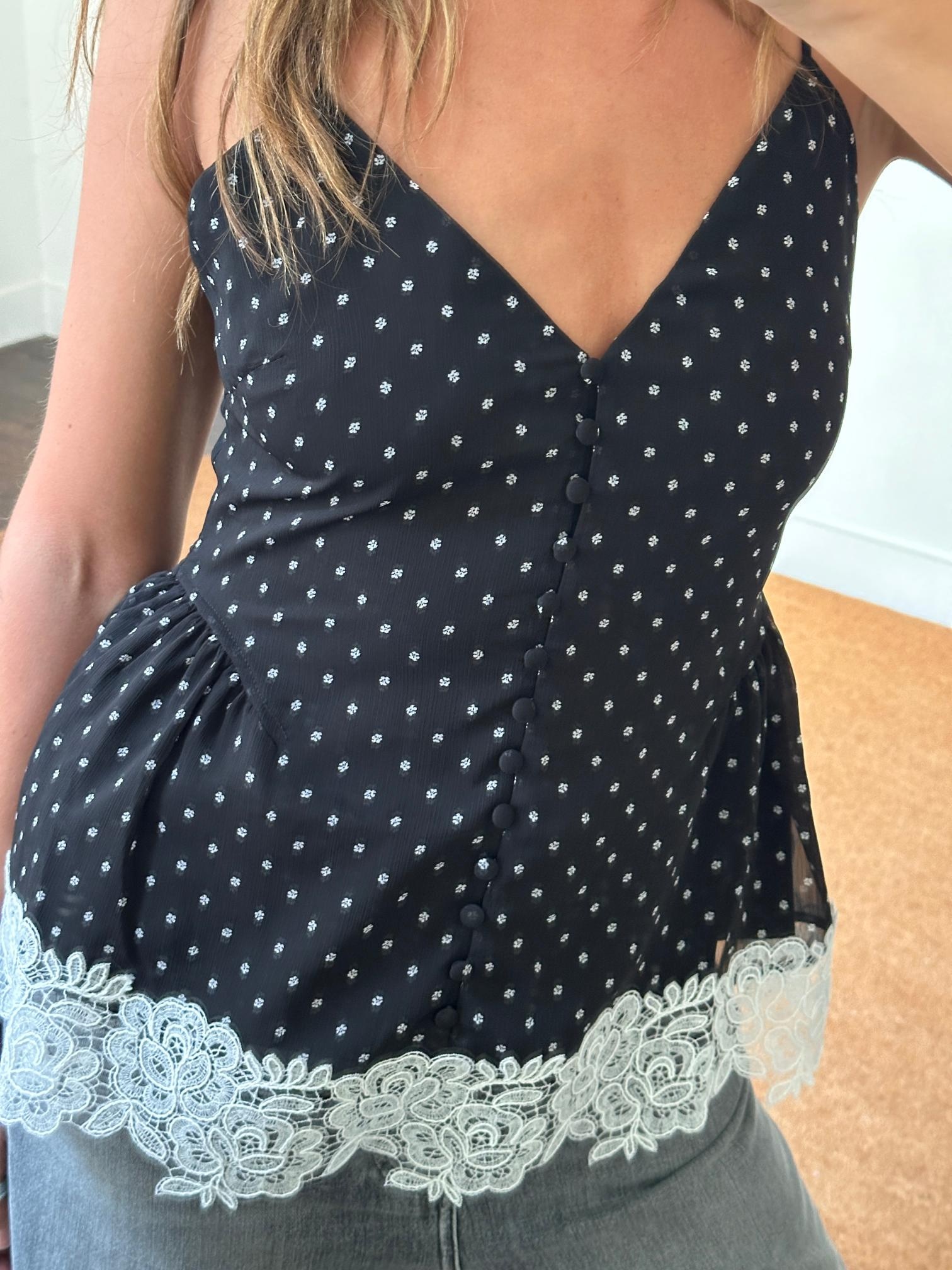 Rotate Laceband Camisole Top