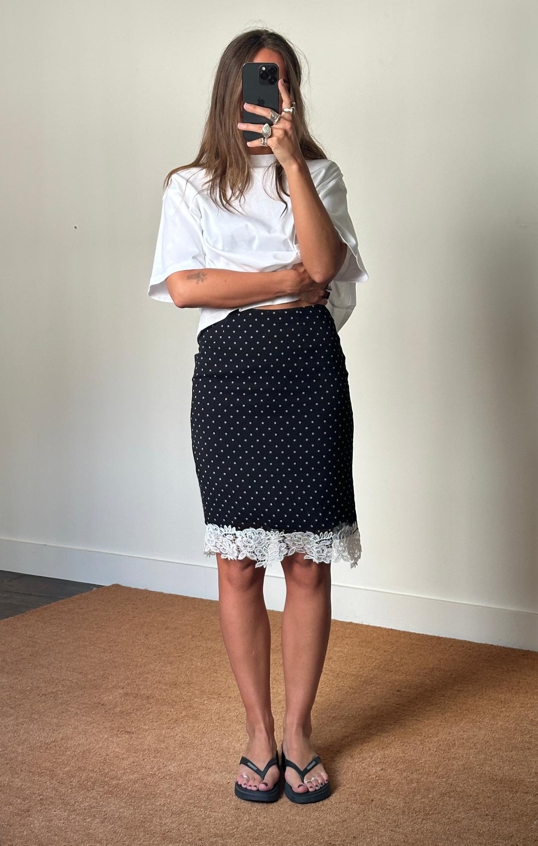 Rotate Laceband Pencilskirt