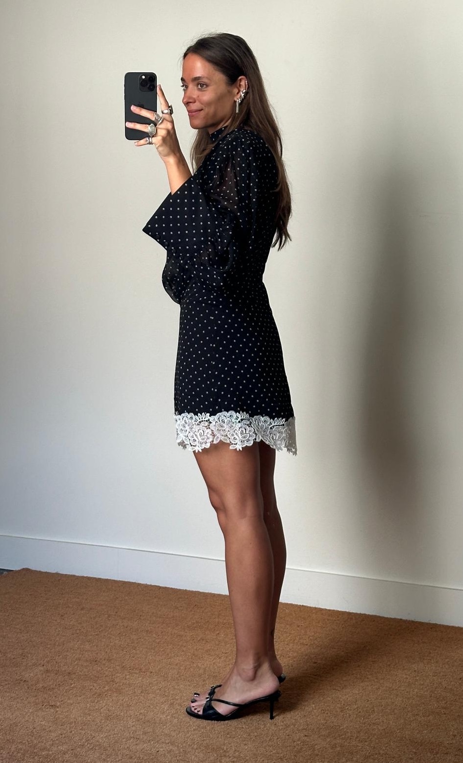 Rotate Lace Minidress