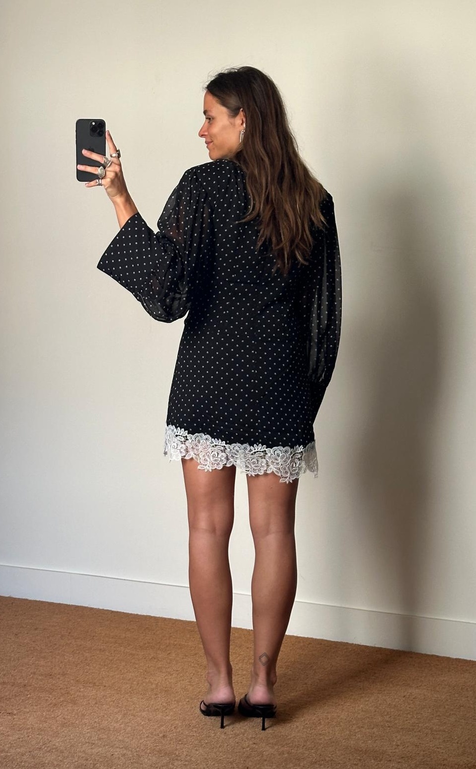 Rotate Lace Minidress