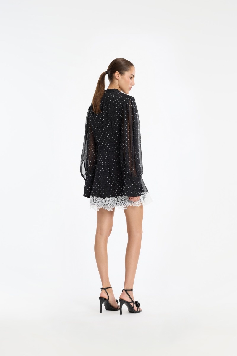 Rotate Lace Minidress