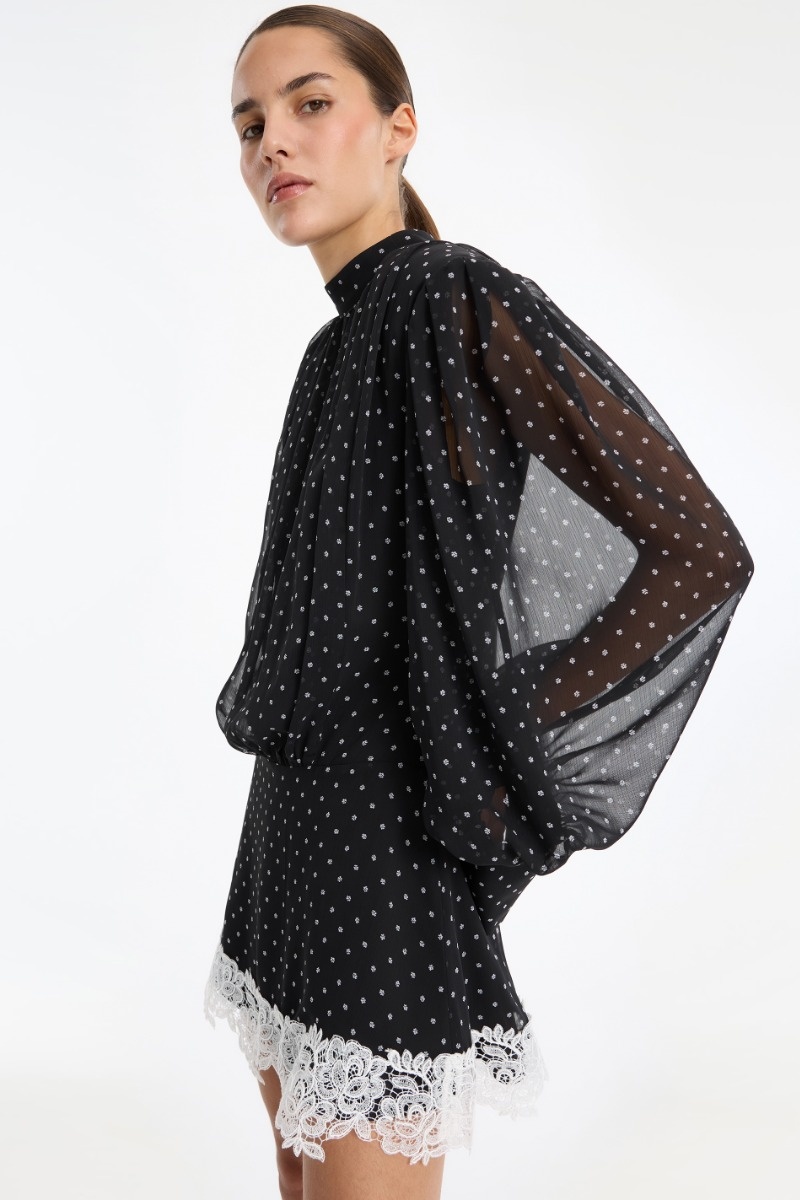 Rotate Lace Minidress