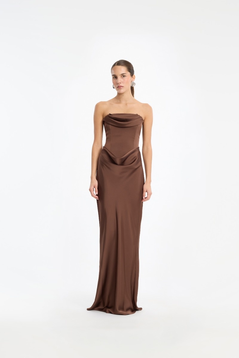 Rotate Corsage Long Dress