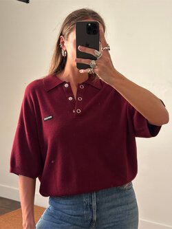 Rotate Slinky Knit Polo