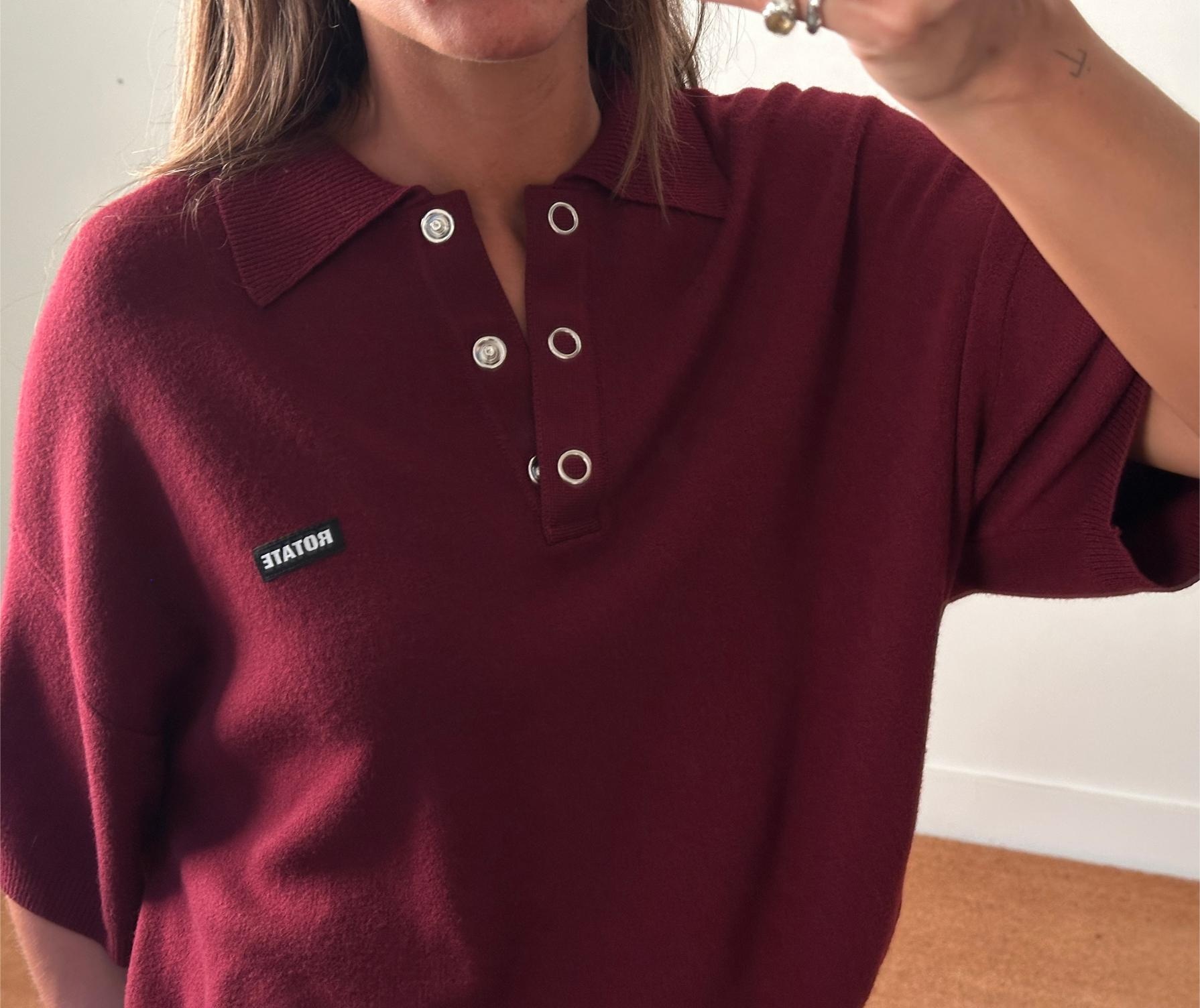 Rotate Slinky Knit Polo