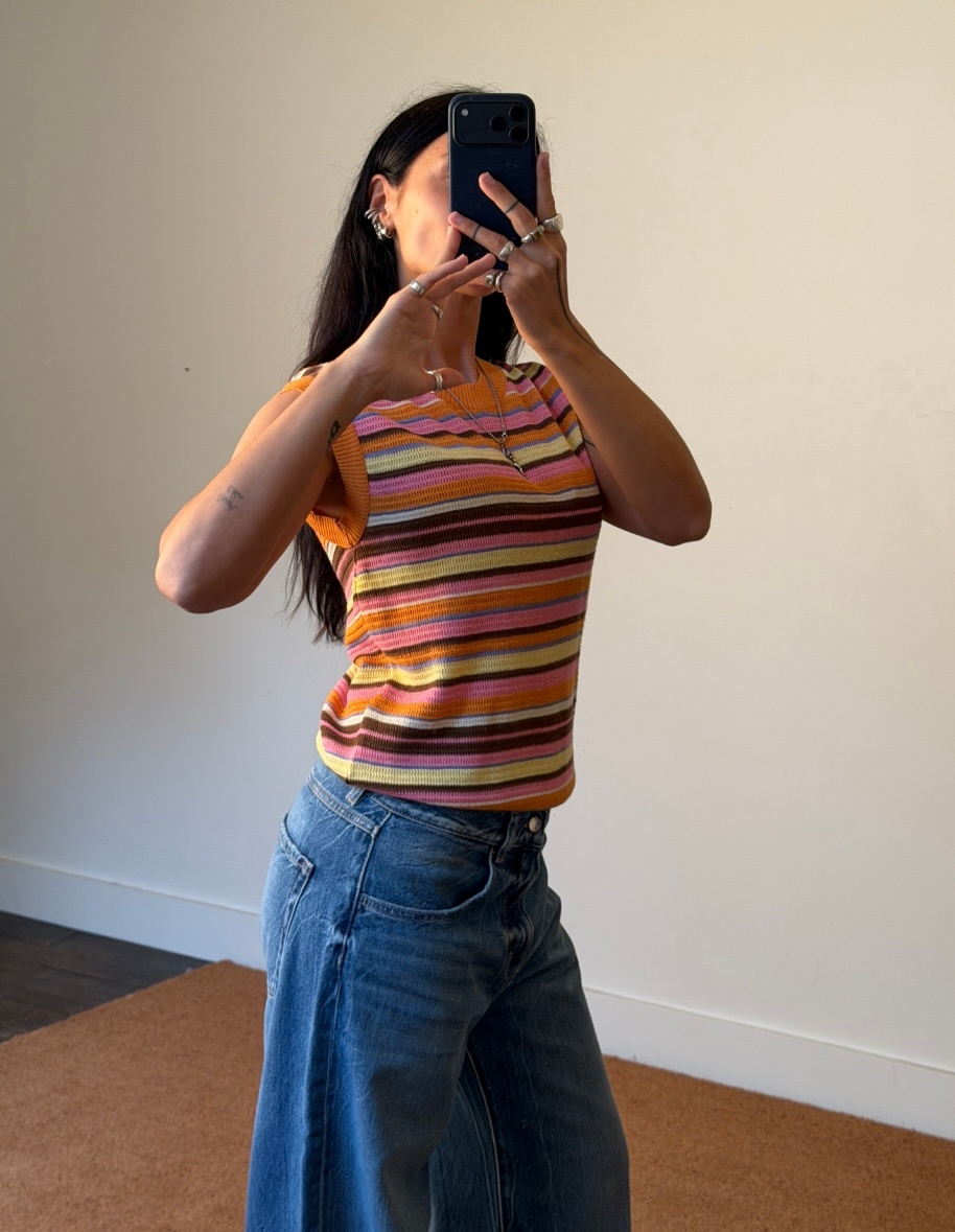 Happymess Orange Sunset Top