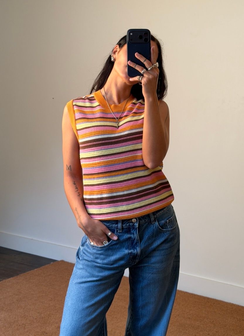 Happymess Orange Sunset Top