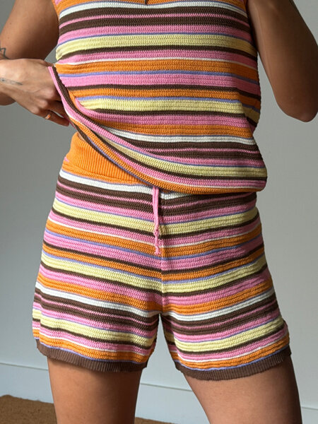 Happymess Orange Sunset Shorts