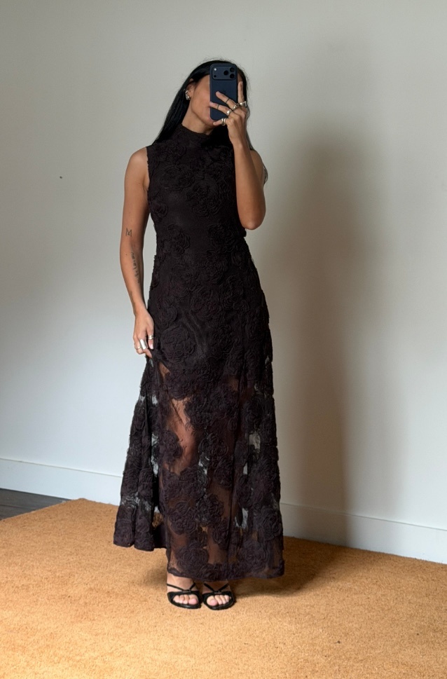 Rotate 3D Flower Maxi Dress