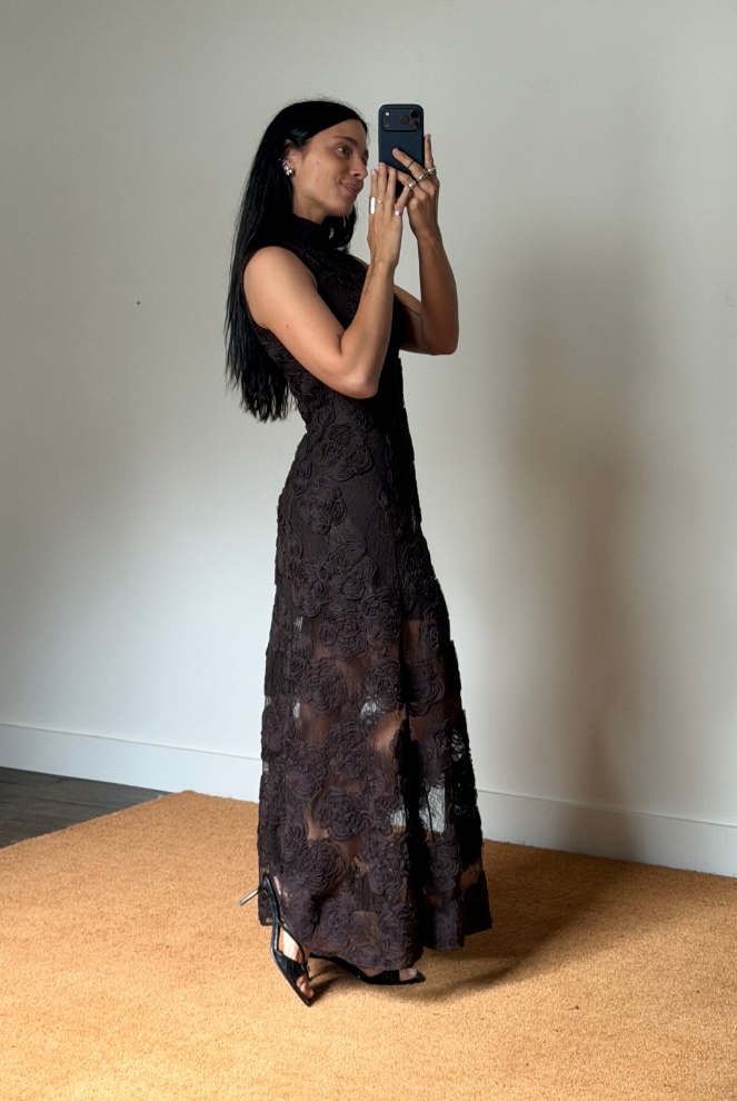 Rotate 3D Flower Maxi Dress