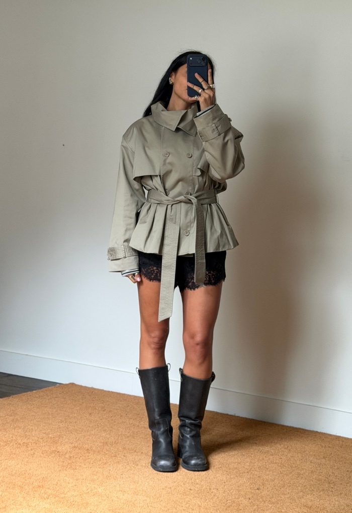 Rotate Short Trench Coat