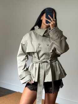 Rotate Short Trench Coat