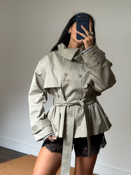 Rotate Short Trench Coat