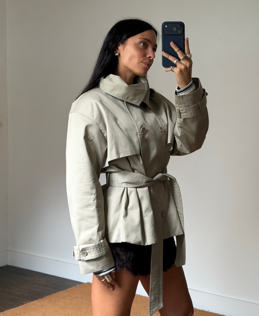 Rotate Short Trench Coat