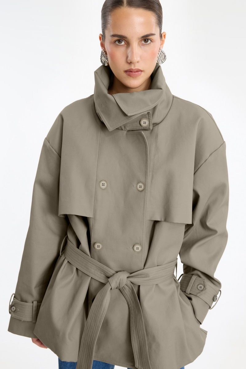 Rotate Short Trench Coat