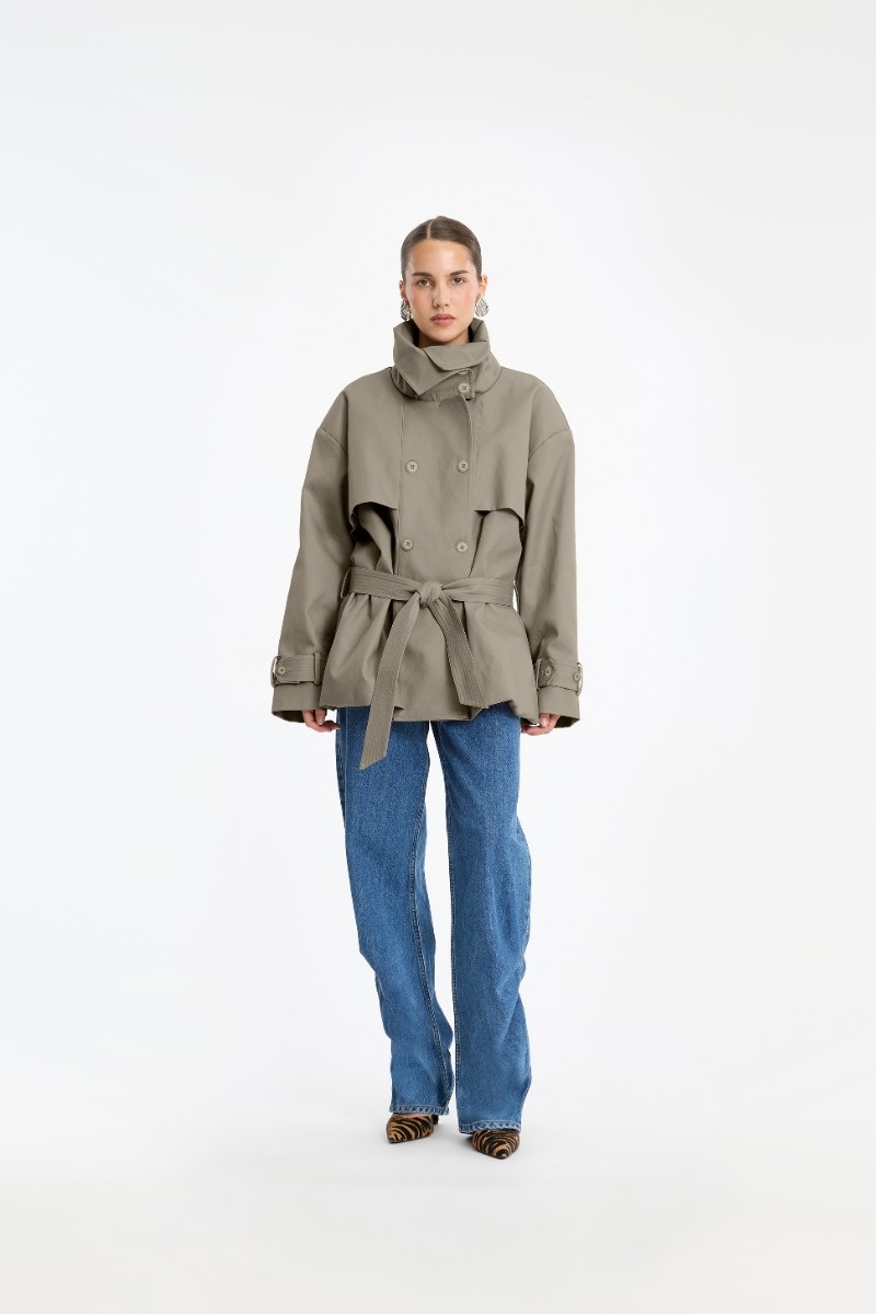 Rotate Short Trench Coat