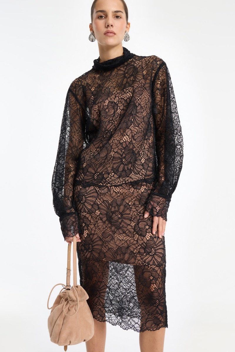 Rotate Lace Longsleeve Blouse
