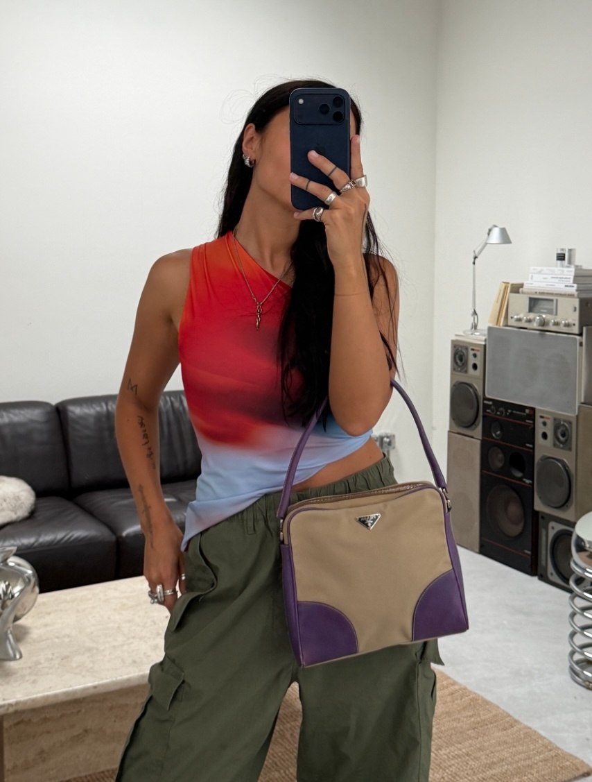 RR ARCHIVE Prada Canvas Shoulder Bag