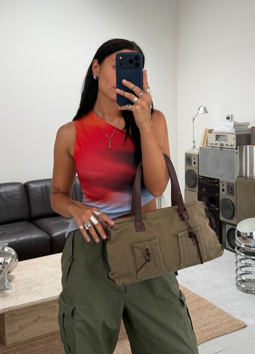 RR ARCHIVE Gucci Canvas Shoulder Bag