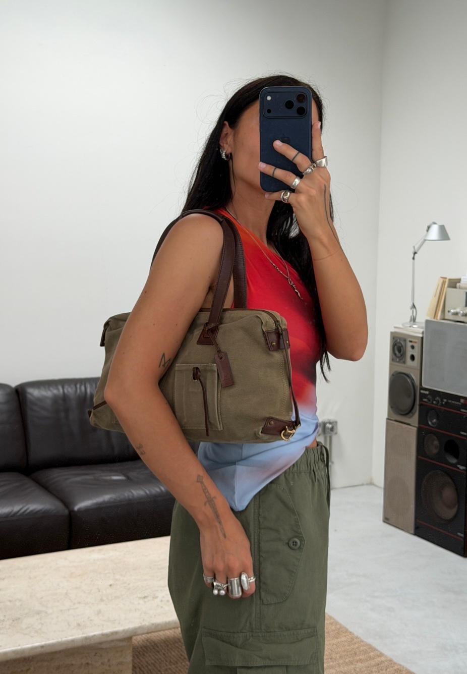 RR ARCHIVE Gucci Canvas Shoulder Bag