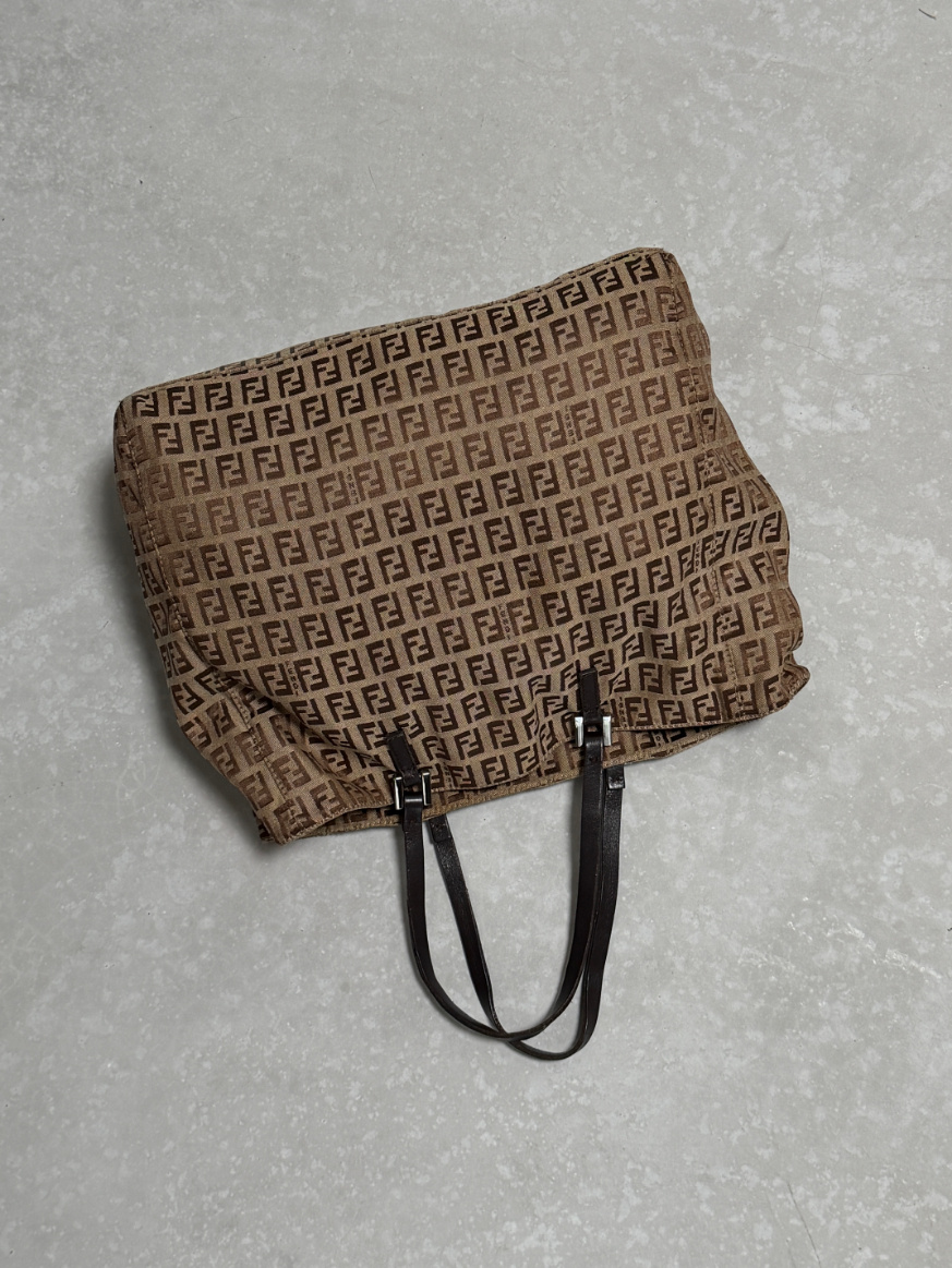 RR ARCHIVE Fendi Zucchino Jacquard Midi Tote