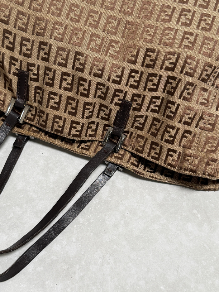 RR ARCHIVE Fendi Zucchino Jacquard Midi Tote
