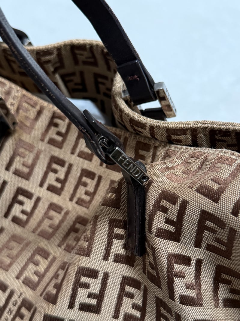 RR ARCHIVE Fendi Zucchino Jacquard Midi Tote