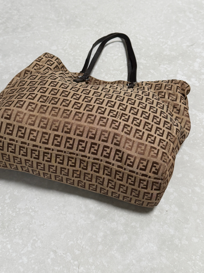 RR ARCHIVE Fendi Zucchino Jacquard Midi Tote
