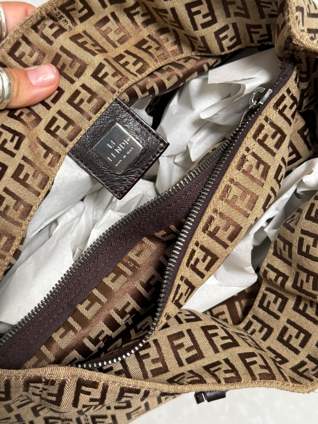 RR ARCHIVE Fendi Zucchino Jacquard Midi Tote