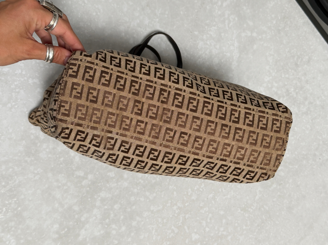 RR ARCHIVE Fendi Zucchino Jacquard Midi Tote