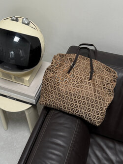 RR ARCHIVE Fendi Zucchino Jacquard Midi Tote