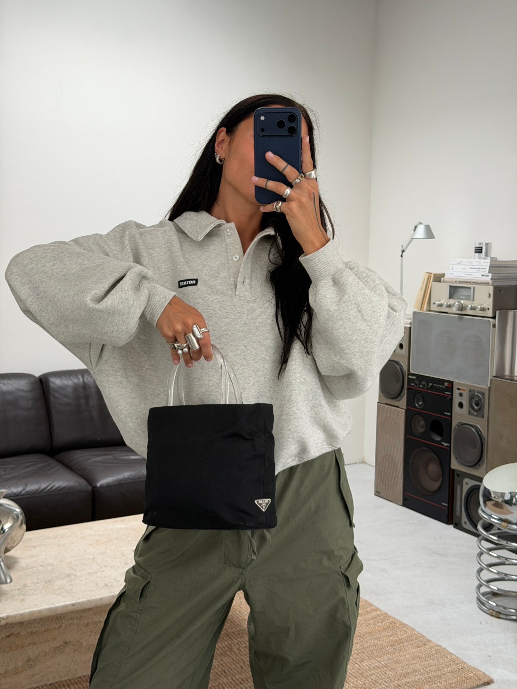 RR ARCHIVE Prada Nylon Plexi Handle Mini Bag