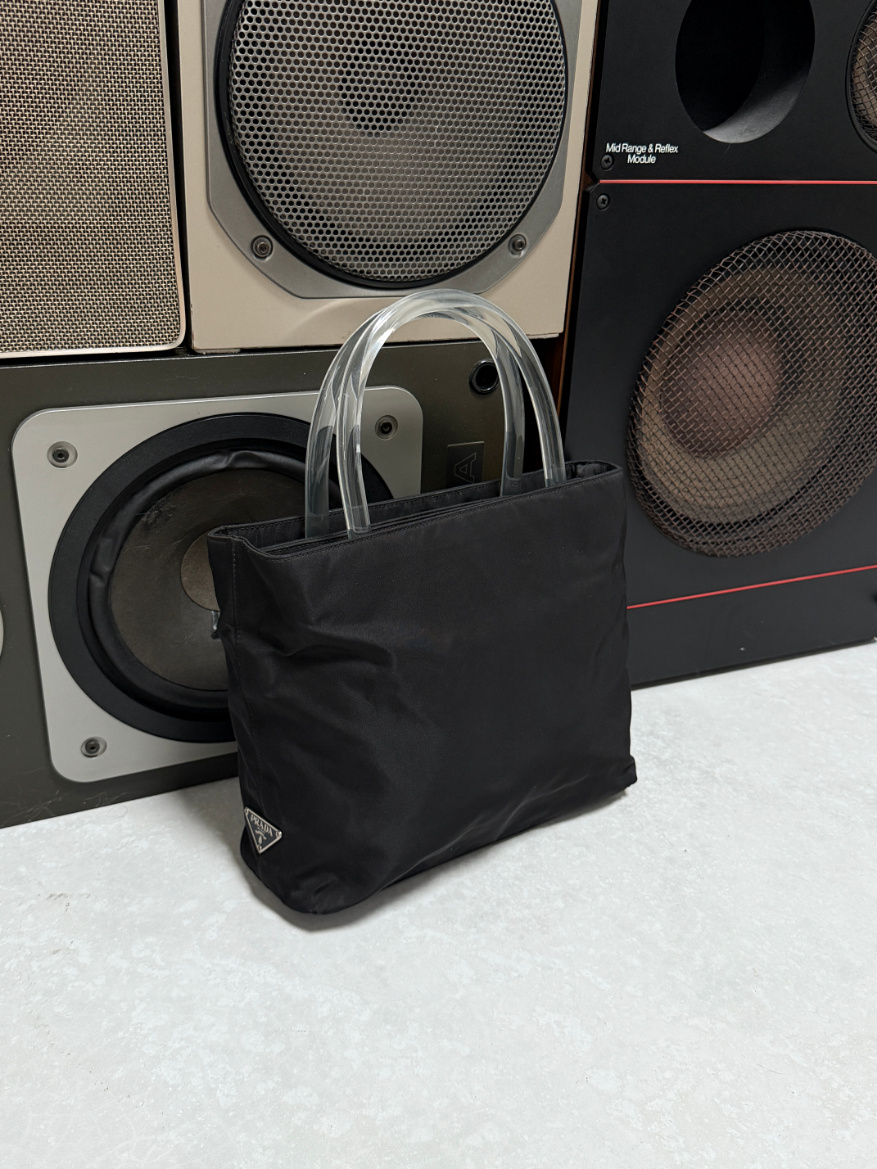 RR ARCHIVE Prada Nylon Plexi Handle Mini Bag