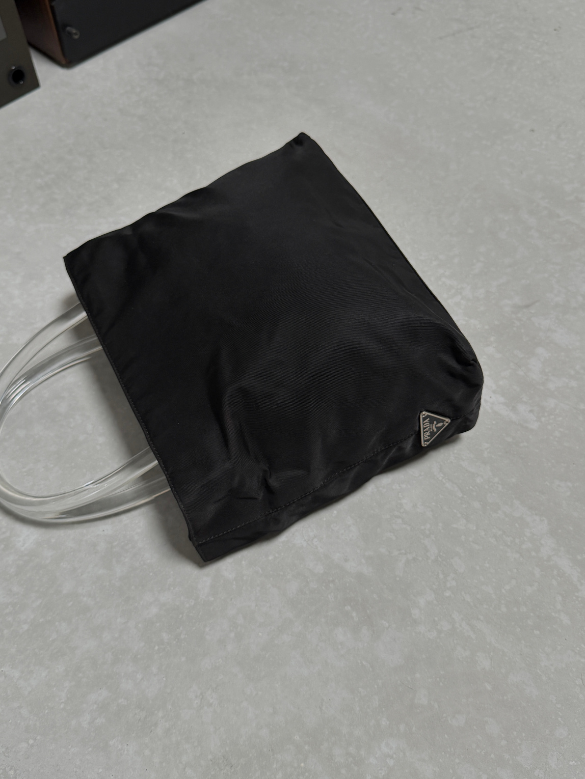 RR ARCHIVE Prada Nylon Plexi Handle Mini Bag