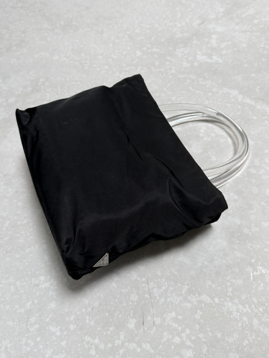 RR ARCHIVE Prada Nylon Plexi Handle Mini Bag