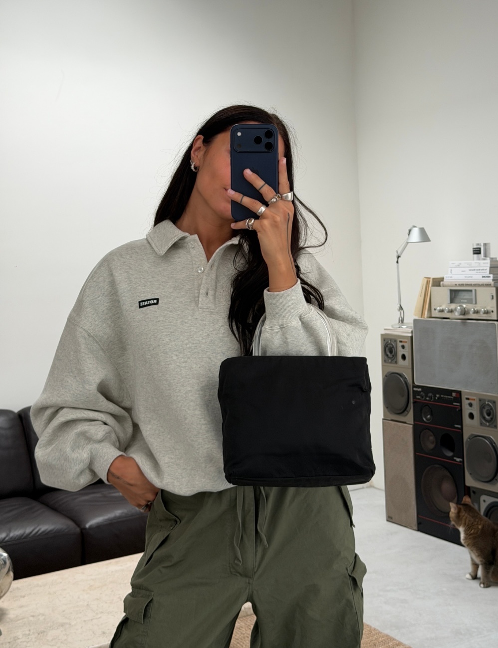 RR ARCHIVE Prada Nylon Plexi Handle Mini Bag