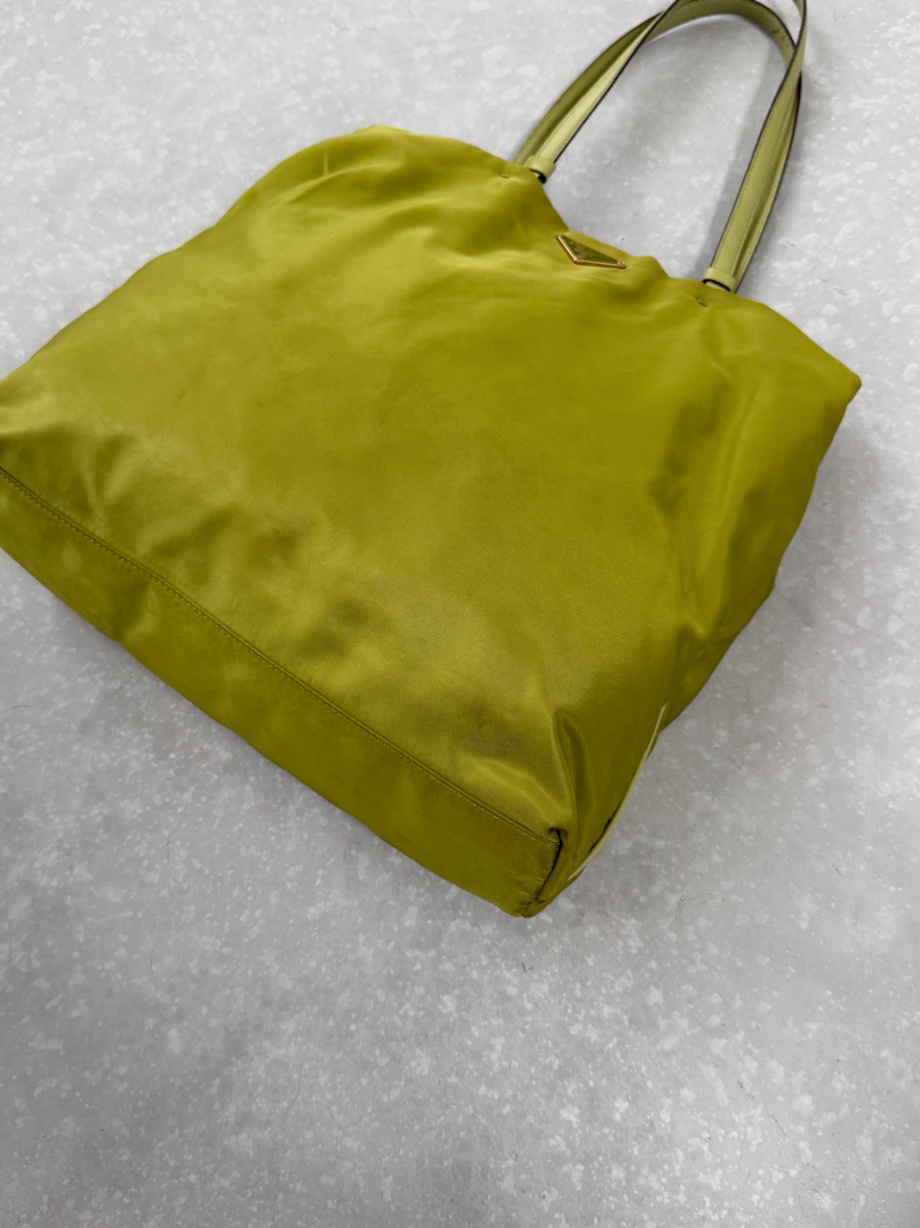 RR ARCHIVE Prada Nylon Tote with Leather Handles