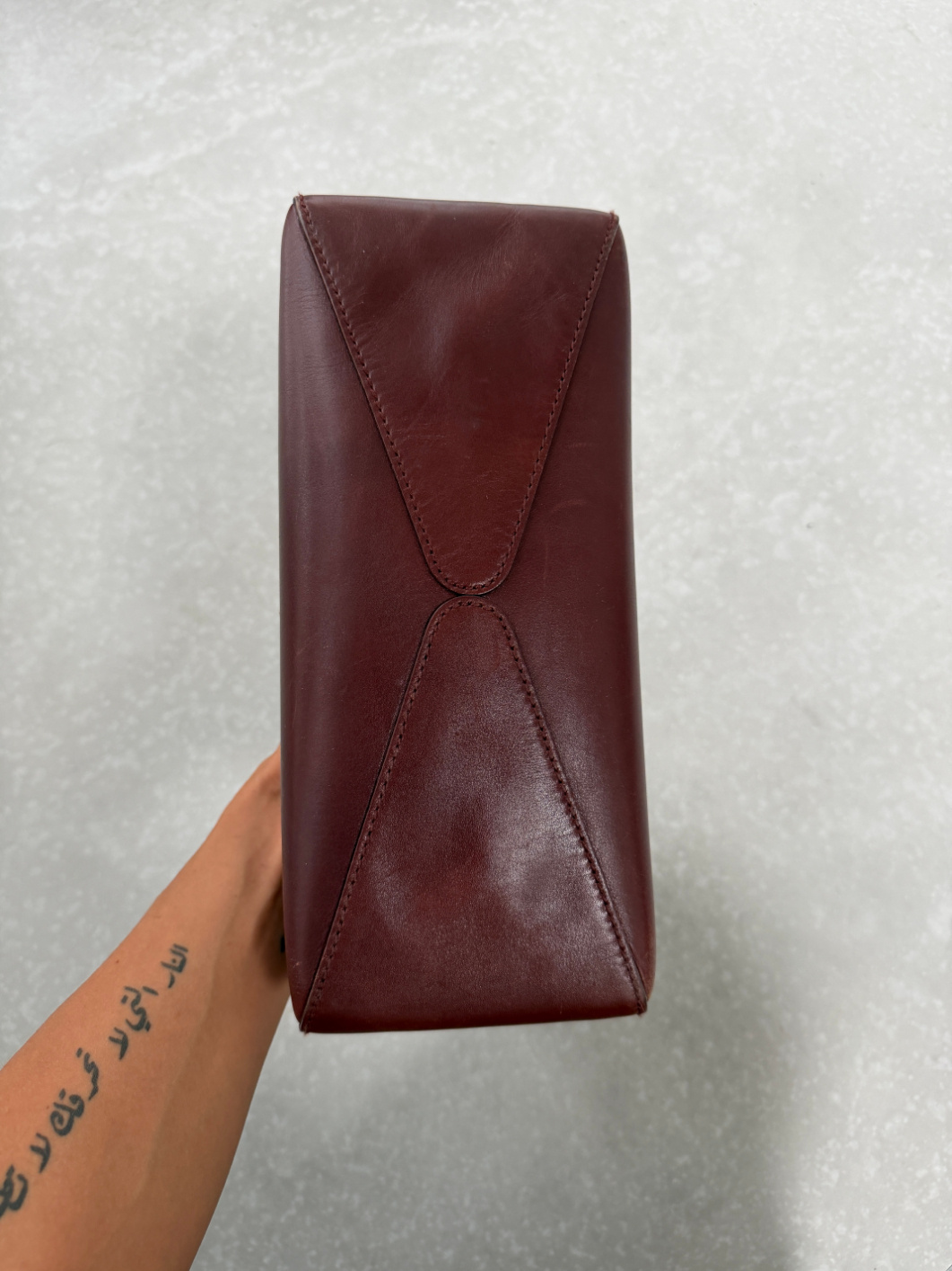 RR ARCHIVE Gucci Leather & Wood Handle Shoulder Bag