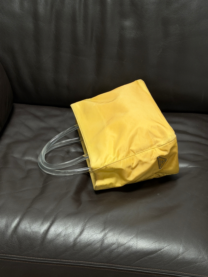 RR ARCHIVE Prada Nylon Plexi Handle Midi Bag