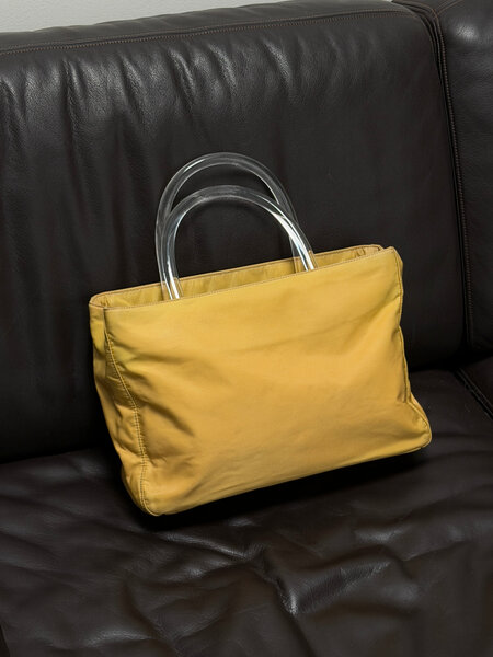 RR ARCHIVE Prada Nylon Plexi Handle Midi Bag