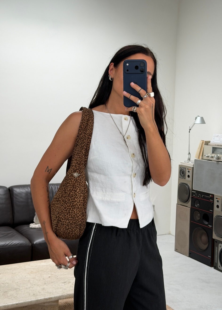 RR ARCHIVE Bottega Veneta Leopard Nylon Bag