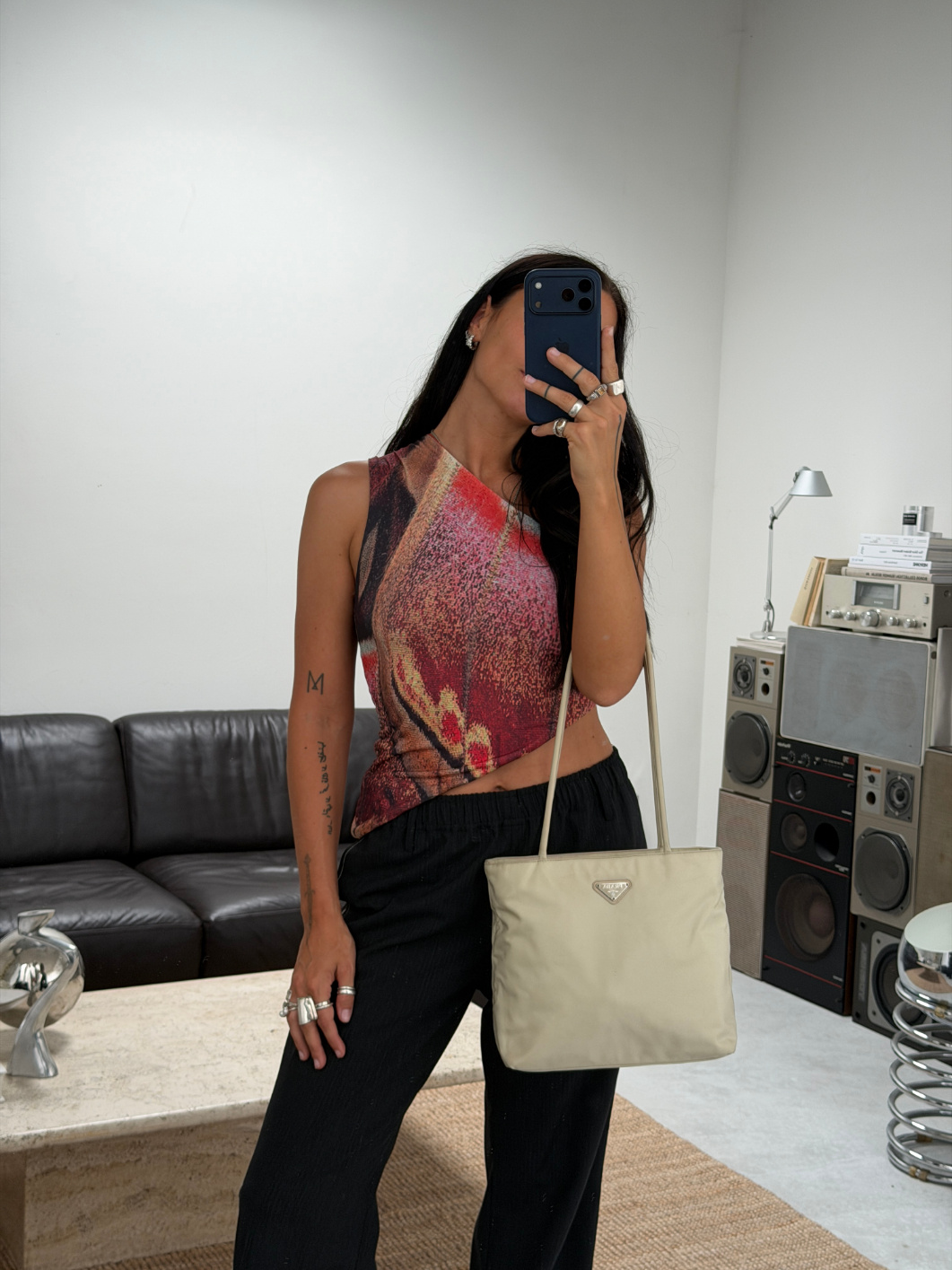 RR ARCHIVE Prada Nylon Long Handle Midi