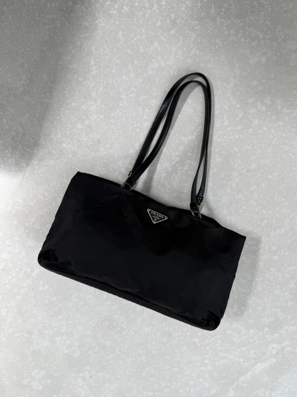 RR ARCHIVE Prada Nylon Shoulder Bag with Leather Handles