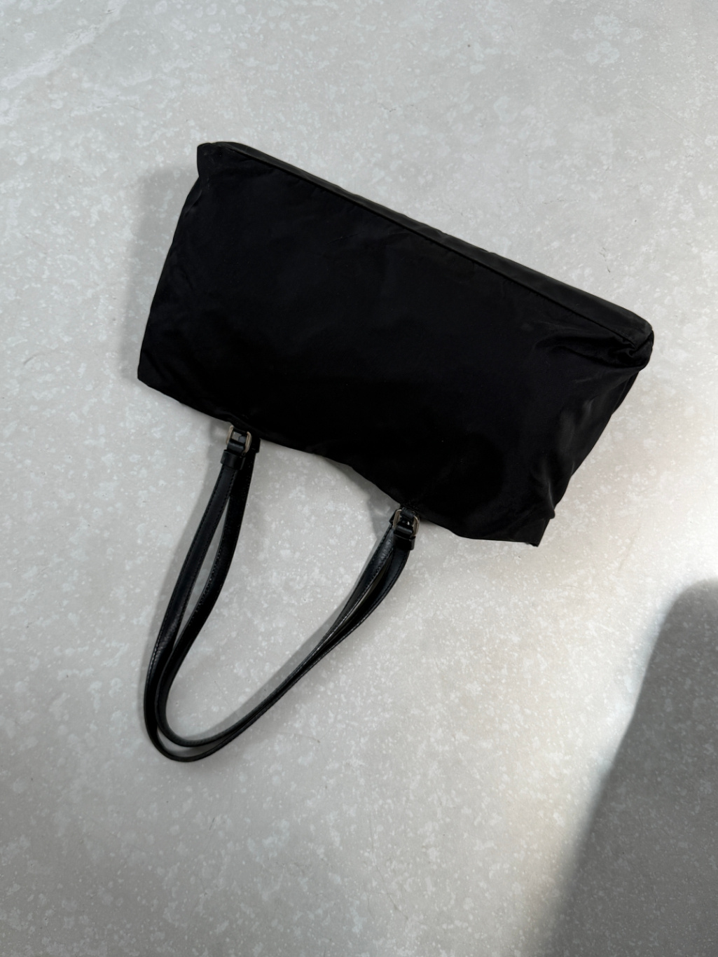 RR ARCHIVE Prada Nylon Shoulder Bag with Leather Handles