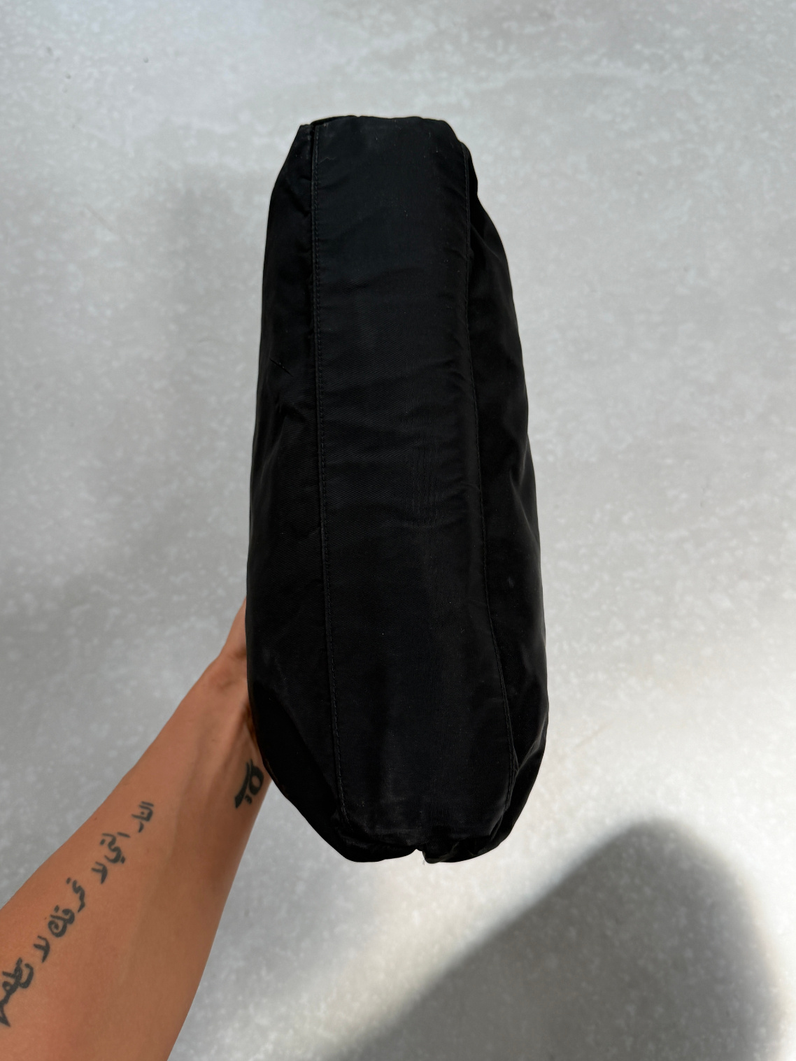 RR ARCHIVE Prada Nylon Shoulder Bag with Leather Handles