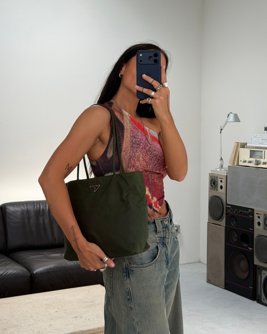 RR ARCHIVE Prada Nylon Long Handle Large