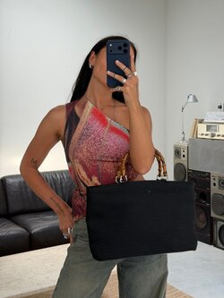 RR ARCHIVE Gucci Bamboo Large Canvas Tote